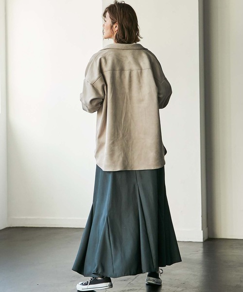 GeeRA（ジーラ）の「カットスエードＣＰＯジャケット（その他アウター・レディース・ベージュ/グレー・MEDIUM/LARGE/X-LARGE）」の6枚目の写真