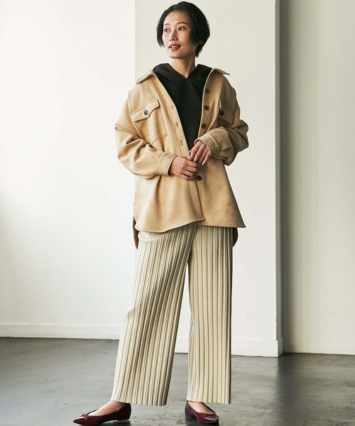 GeeRA（ジーラ）の「カットスエードＣＰＯジャケット（その他アウター・レディース・ベージュ/グレー・MEDIUM/LARGE/X-LARGE）」の7枚目の写真