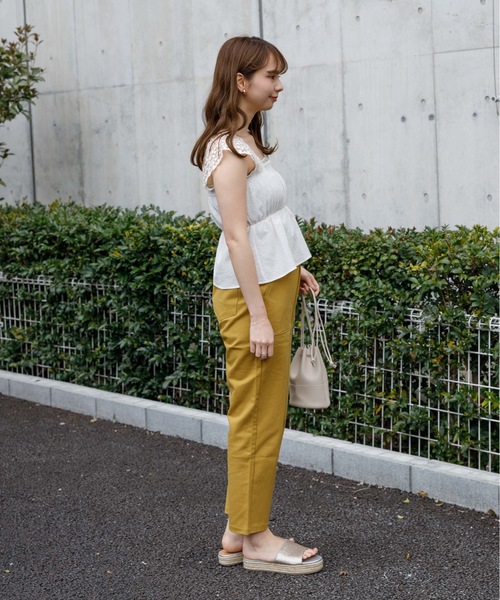 flower（フラワー）の「ティディーツイルパンツ（その他パンツ・レディース・イエロー/アイボリー・FREE）」の20枚目の写真