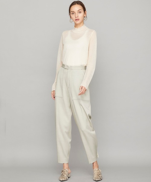 FEMMENT（ファモン）の「【FEMMENT(ファモン)】トリアセデニムカラーベイカーパンツ/カラーパンツ（その他パンツ・レディース・ブラック/ベージュ/オレンジ・1/2）」の4枚目の写真