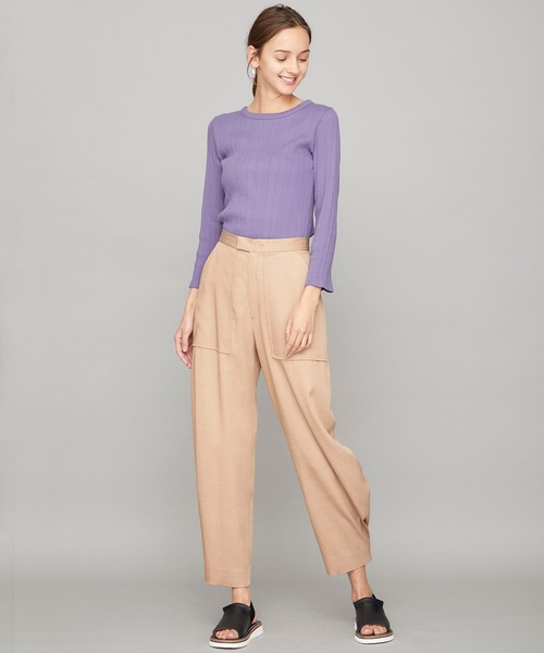 FEMMENT（ファモン）の「【FEMMENT(ファモン)】トリアセデニムカラーベイカーパンツ/カラーパンツ（その他パンツ・レディース・ブラック/ベージュ/オレンジ・1/2）」の7枚目の写真