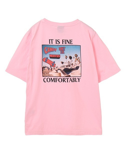 Candy Stripper(キャンディストリッパー)の「IT IS FINE Tシャツ(Tシャツ/カットソー・レディース・ブラック/オフホワイト/ミント/ピンク・2/4/3)」の4枚目の写真