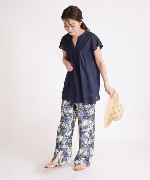 SHIPS(シップス)の「ラミータックブラウス◇(シャツ/ブラウス・レディース・ライトブルー/ネイビー/オフホワイト・ONE SIZE)」の20枚目の写真