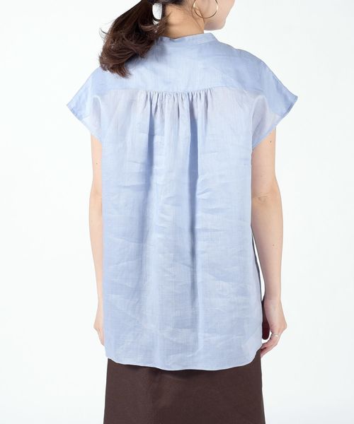 SHIPS(シップス)の「ラミータックブラウス◇(シャツ/ブラウス・レディース・ライトブルー/ネイビー/オフホワイト・ONE SIZE)」の16枚目の写真