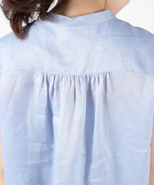 SHIPS(シップス)の「ラミータックブラウス◇(シャツ/ブラウス・レディース・ライトブルー/ネイビー/オフホワイト・ONE SIZE)」の13枚目の写真