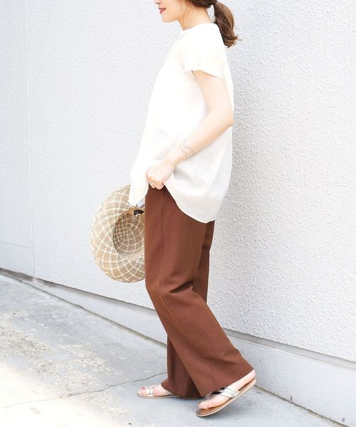 SHIPS(シップス)の「ラミータックブラウス◇(シャツ/ブラウス・レディース・ライトブルー/ネイビー/オフホワイト・ONE SIZE)」の9枚目の写真