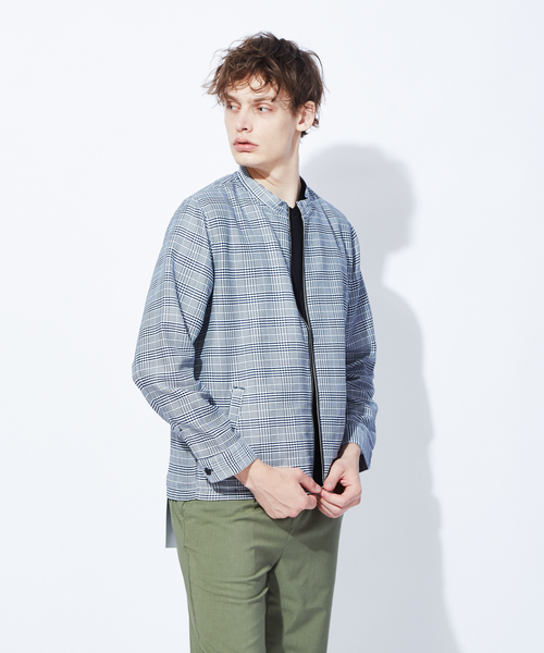 ABAHOUSE GRAY(アバハウスグレイ)の「【展開店舗限定】カラミZIPUPブルゾン(ブルゾン・メンズ・ブルー/ブルー系その他/ライトグレー・46/48/50)」の1枚目の写真