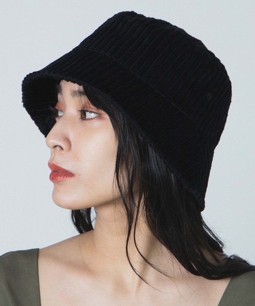 WEGO（ウィゴー）の「WEGO/コーデュロイバケットハット（ハット・レディース・ベージュ/ブラック/ブラウン/グレー/オフホワイト・FREE）」の3枚目の写真