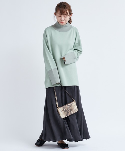 DouDou（ドゥドゥ）の「キュプラ混フレアスカート（スカート・レディース・ブラック/ブラウン/グレイッシュベージュ・FREE）」の11枚目の写真