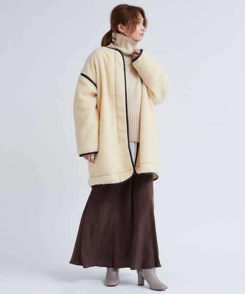 DouDou（ドゥドゥ）の「キュプラ混フレアスカート（スカート・レディース・ブラック/ブラウン/グレイッシュベージュ・FREE）」の16枚目の写真