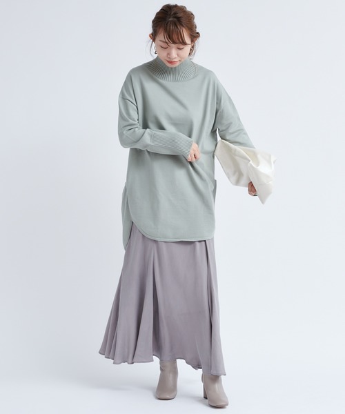 DouDou（ドゥドゥ）の「キュプラ混フレアスカート（スカート・レディース・ブラック/ブラウン/グレイッシュベージュ・FREE）」の17枚目の写真