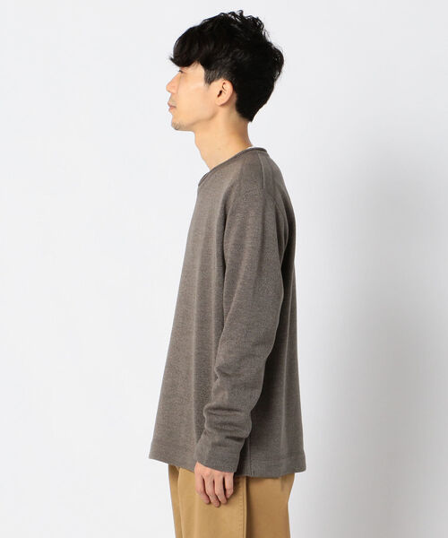 GLOSTER（グロスター）の「テンセラックレイヤード Vネックプルオーバー ロンT付き（ニット/セーター・メンズ・インディゴブルー/キャメル/レンガ/グレイッシュベージュ・M/S/XL/L）」の12枚目の写真