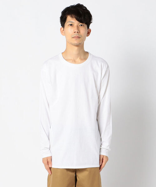 GLOSTER（グロスター）の「テンセラックレイヤード Vネックプルオーバー ロンT付き（ニット/セーター・メンズ・インディゴブルー/キャメル/レンガ/グレイッシュベージュ・M/S/XL/L）」の11枚目の写真