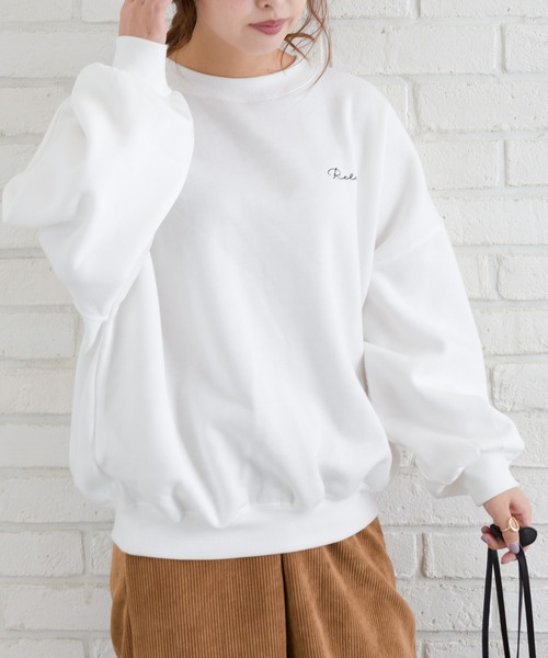 SpRay(スプレイ)の「線画アート裏起毛スウェット(Tシャツ/カットソー・レディース・オフホワイト/カーキ/ブルー/ラベンダー/スミクロ・FREE)」の19枚目の写真