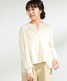 Ray BEAMS | Ray BEAMS / バック プリーツ カーディガン(カーディガン/ボレロ)