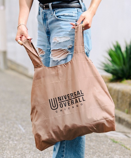 ユニバーサル　キュー UNIVERSAL OVERALL カラビナ付きエコバッグ (ユニバーサル