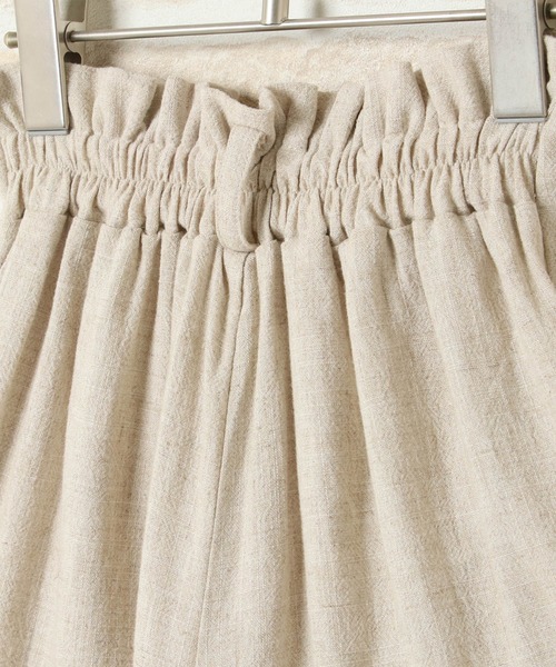 ikka(イッカ)の「リネン混ベルト付きロールアップショートパンツ(120~160cm)(その他パンツ・キッズ・ライトベージュ・120/130/140/150/160)」の9枚目の写真