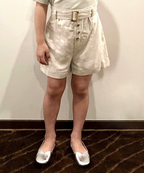 ikka(イッカ)の「リネン混ベルト付きロールアップショートパンツ(120~160cm)(その他パンツ・キッズ・ライトベージュ・120/130/140/150/160)」の11枚目の写真