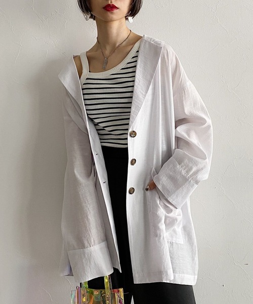 PAGEBOY（ページボーイ）の「ランダムテレコアシメタンク（タンクトップ・レディース・ブラック/オフホワイト/ホワイト×ブラック・FREE）」の7枚目の写真