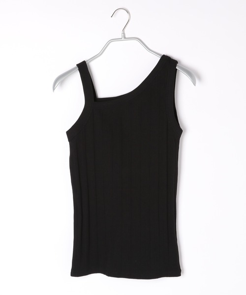 PAGEBOY（ページボーイ）の「ランダムテレコアシメタンク（タンクトップ・レディース・ブラック/オフホワイト/ホワイト×ブラック・FREE）」の13枚目の写真