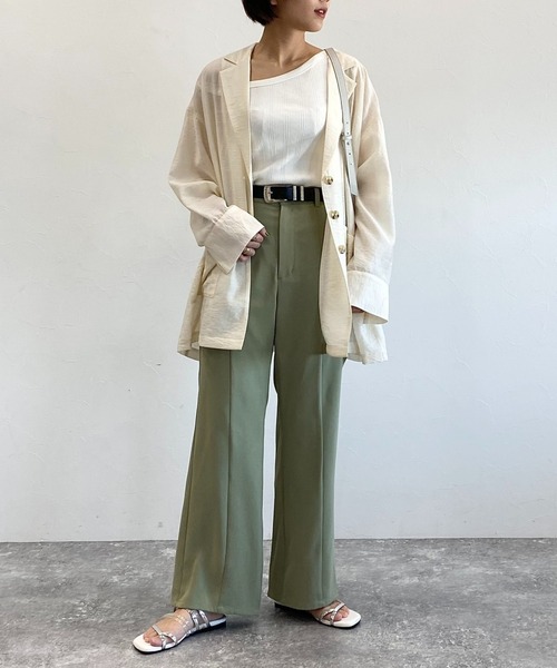 PAGEBOY（ページボーイ）の「ランダムテレコアシメタンク（タンクトップ・レディース・ブラック/オフホワイト/ホワイト×ブラック・FREE）」の8枚目の写真