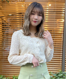 titty＆Co. PETIT（ティティアンドコープティ）の「【titty&Co.PETIT】フロント釦レーストップス（シャツ/ブラウス）」