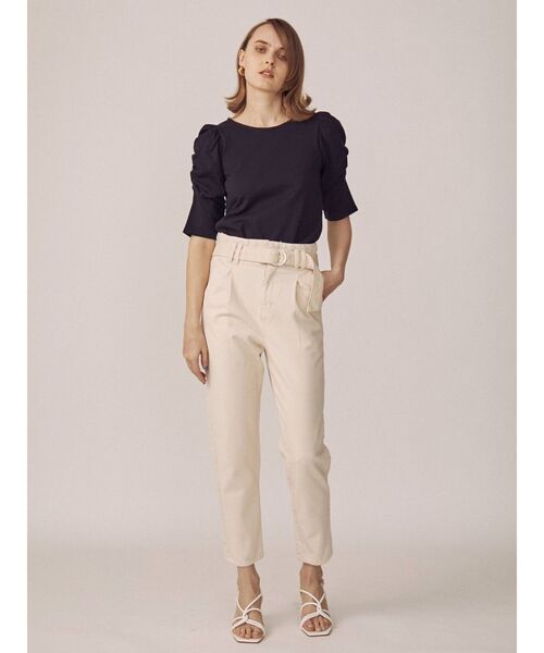 COTORICA（コトリカ）の「ベルト付きカラーテーパード（その他パンツ・レディース・ブラック/アイボリー・SMALL/MEDIUM）」の7枚目の写真