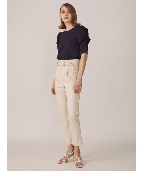 COTORICA（コトリカ）の「ベルト付きカラーテーパード（その他パンツ・レディース・ブラック/アイボリー・SMALL/MEDIUM）」の14枚目の写真