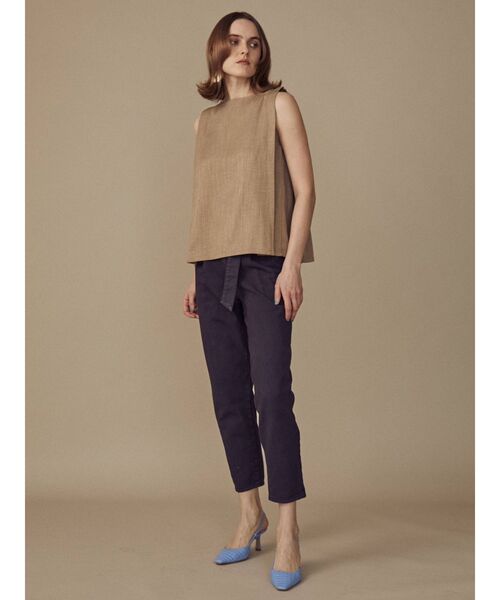 COTORICA（コトリカ）の「ベルト付きカラーテーパード（その他パンツ・レディース・ブラック/アイボリー・SMALL/MEDIUM）」の9枚目の写真