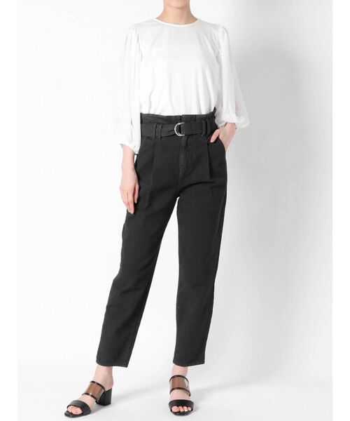 COTORICA（コトリカ）の「ベルト付きカラーテーパード（その他パンツ・レディース・ブラック/アイボリー・SMALL/MEDIUM）」の10枚目の写真