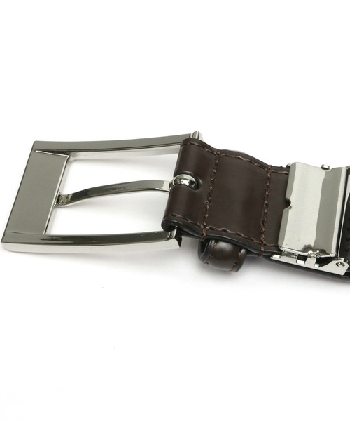 TOKYO SHIRTS（トウキョウシャツ）の「ピンバックル式 牛革 メンズベルト（ベルト・メンズ・ブラウン・FREE）」の2枚目の写真