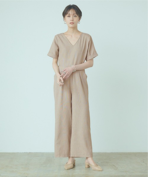 titivate（ティティベイト）の「Vネック半袖オールインワン