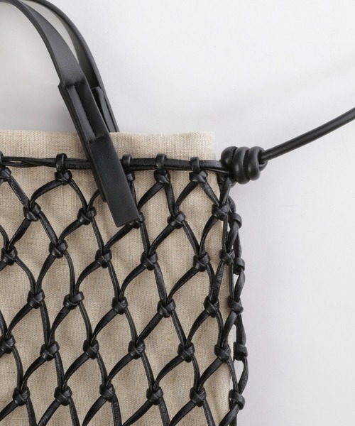 niko and...（ニコアンド）の「オリジナルメッシュ編み2WAYトートバッグS（トートバッグ・レディース・ブラック/オフホワイト/ライトグリーン/ナチュラル/グレー/ラベンダー・0）」の14枚目の写真