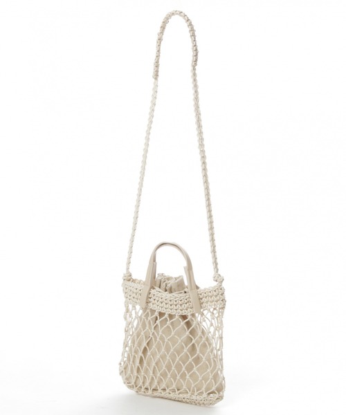 niko and...（ニコアンド）の「オリジナルメッシュ編み2WAYトートバッグS（トートバッグ・レディース・ブラック/オフホワイト/ライトグリーン/ナチュラル/グレー/ラベンダー・0）」の21枚目の写真