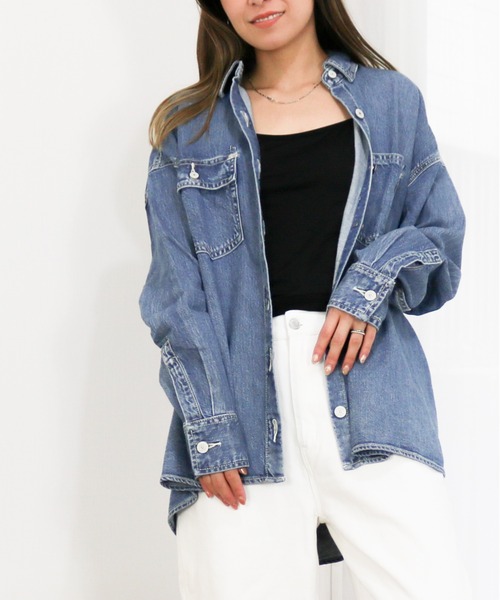Levi's レディースリーバイス 半袖オーバーサイズドシャツ スラブガーゼ Lady's Levi's Red Tab Shirt 69062-0002 Levi's RED TAB リーバイス レッドタブ ウエスタンシャツ 少し