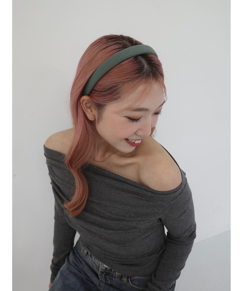 JUMELLE（ジュメロ）の「プレッピーカチューシャ（カチューシャ・レディース・ベージュ/レッド/グリーン・FREE）」の7枚目の写真