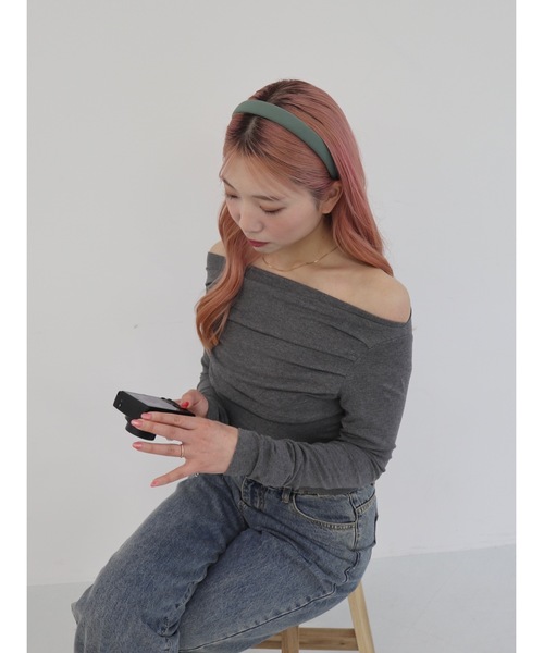 JUMELLE（ジュメロ）の「プレッピーカチューシャ（カチューシャ・レディース・ベージュ/レッド/グリーン・FREE）」の6枚目の写真