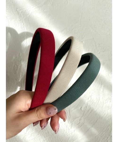 JUMELLE（ジュメロ）の「プレッピーカチューシャ（カチューシャ・レディース・ベージュ/レッド/グリーン・FREE）」の4枚目の写真