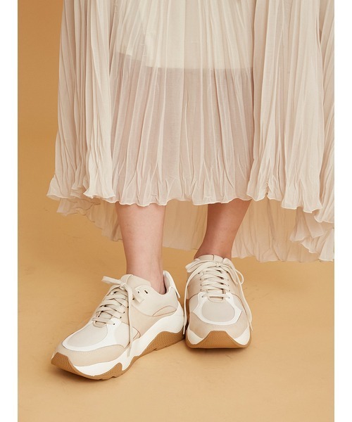 emmi（エミ）の「【emmi original】emmiプラットフォームスニーカー（スニーカー・レディース・ベージュ/ブラック・23/24/24.5/25/23.5）」の20枚目の写真