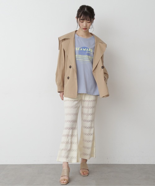 FREE'S MART(フリーズマート)の「ボーダーレースフレアカットソーパンツ(その他パンツ・レディース・ブラウン/ホワイト・FREE)」の12枚目の写真