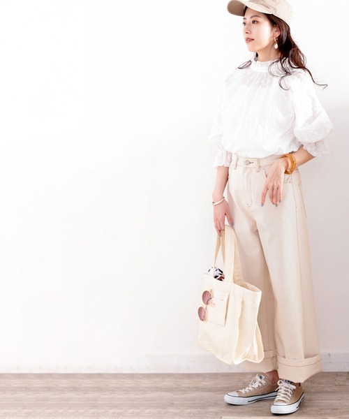 Java（ジャバ）の「《JaVaジャバ コラボ》リサイクルコットン100％。A5ファイルも入る！デイリーに使える、キャンバストートBAG（トートバッグ・レディース・ブラック/ナチュラル・ONE SIZE）」の10枚目の写真