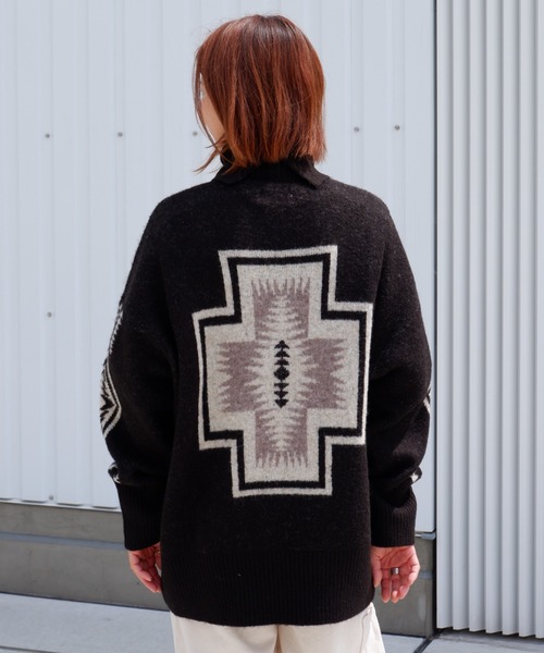 PENDLETON（ペンドルトン）の「PENDLETON/ペンドルトン Turtle Neck Pullover タートルネックプルオーバー　1575-6102（ニット/セーター・レディース・ブラック/ホワイト/サックスブルー・FREE）」の8枚目の写真