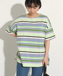 Factor= | マルチボーダー柄Tシャツ(Tシャツ/カットソー)