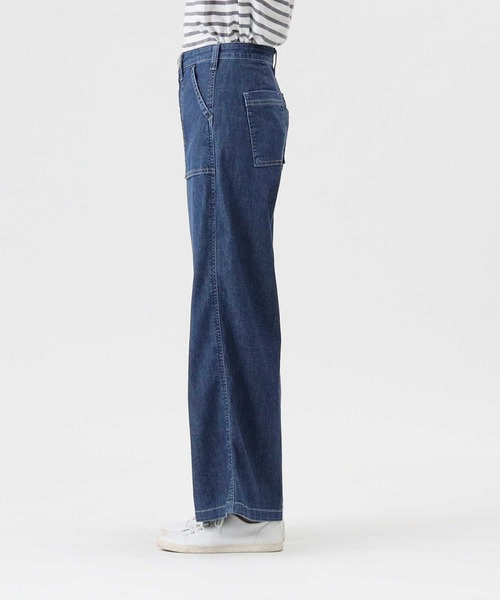 SOMETHING(サムシング)の「【SOMETHING】「COOL」 ベイカーワイドパンツ(デニムパンツ・レディース・ダークインディゴブルー・26inch/27inch/28inch/29inch)」の8枚目の写真