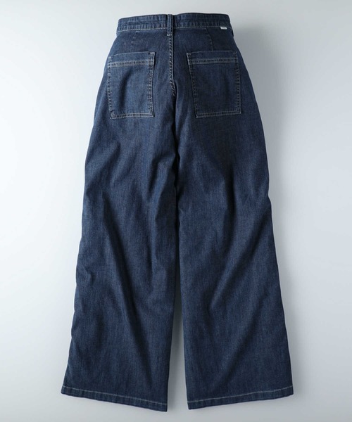 SOMETHING(サムシング)の「【SOMETHING】「COOL」 ベイカーワイドパンツ(デニムパンツ・レディース・ダークインディゴブルー・26inch/27inch/28inch/29inch)」の19枚目の写真