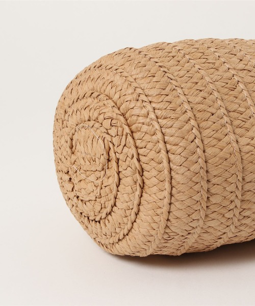 CORNERS（コーナーズ）の「ウッドリング付きミニかごショルダーバッグ（かごバッグ・レディース・ベージュ/ブラウン・FREE）」の6枚目の写真