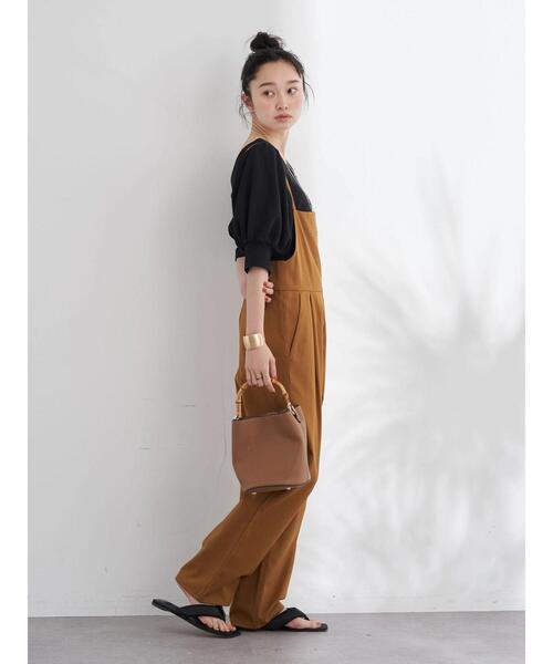 earth music&ecology（アースミュージックアンドエコロジー）の「前後2wayパフスリーブプルオーバー ＊（Tシャツ/カットソー・レディース・ブラック/ブラウン/アイボリー/ピンクベージュ・FREE）」の15枚目の写真