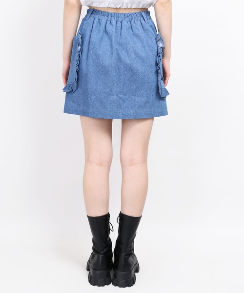 WC（ダブル シー）の「ダブルフリルポケットスカート（スカート・レディース・その他1/ブルー/ブラック・FREE）」の8枚目の写真