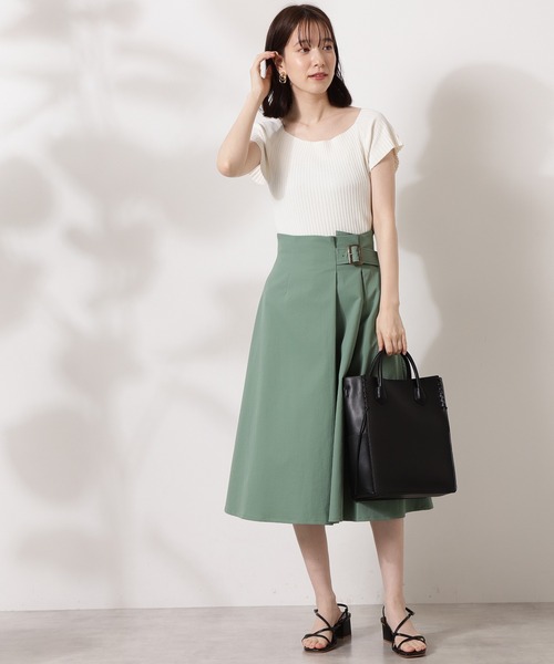 N.（N. Natural Beauty Basic）（エヌエヌナチュラルビューティーベーシック）の「◆かがりステッチデザイントートバッグ（トートバッグ・レディース・ブラック/オフホワイト・ﾌﾘ-）」の7枚目の写真