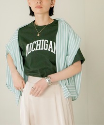 GILDAN カレッジロゴ オーバーサイズ プリント Tシャツ / 半袖Tシャツ / バックプリント / ワンポイント